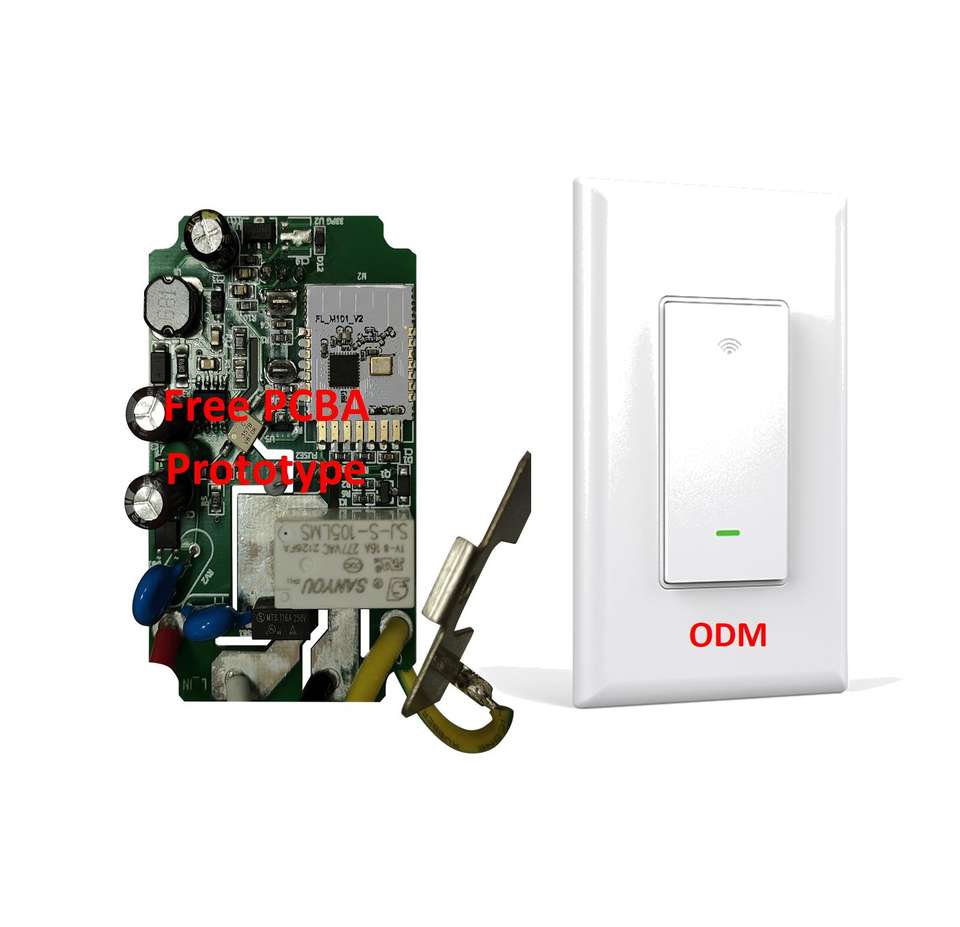 Smart home 1gang neutral us tuya smart switch push button wifi iot pcb pcba design service light wall switch free pcba prototype Vietnam