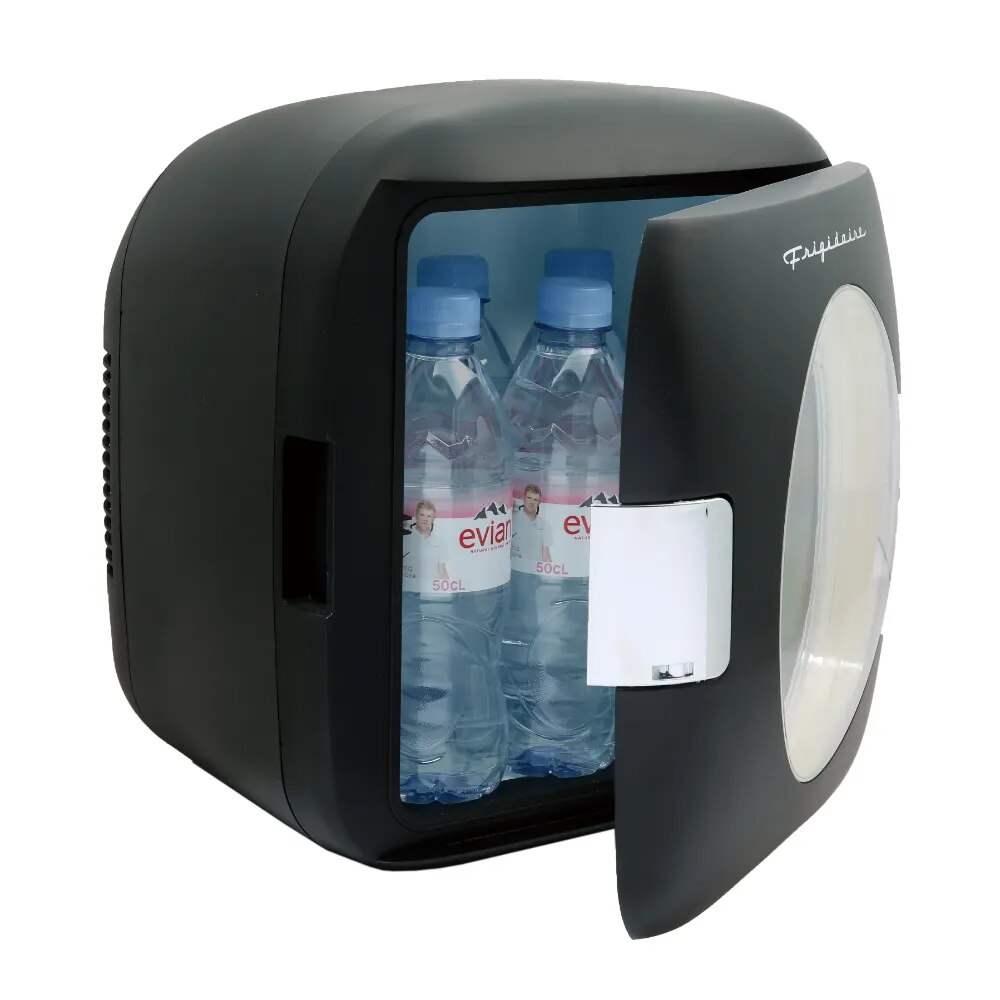 Portable Retro 12-Can Mini Cooler, EFMIS462, Black Refrigerador Mini