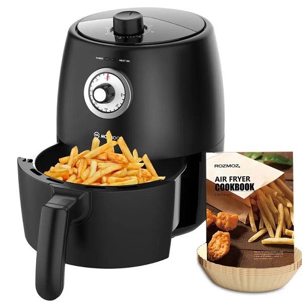 Mini Small Air Fryer with Cookbook & 50pcs Paper Liner
